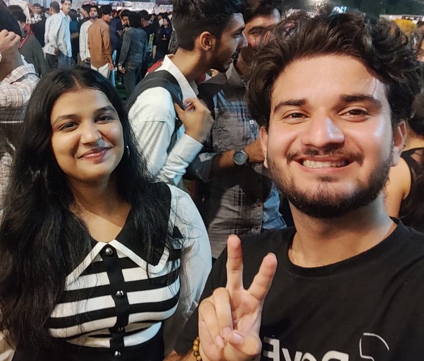 Manik with an Inner Circle student at a community event