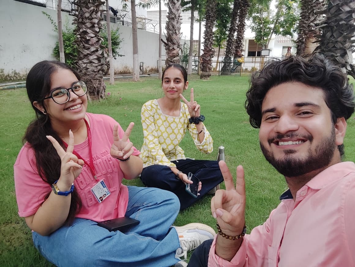 Manik spending time with Inner Circle students